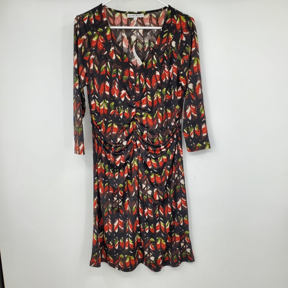NWT Claudia Richard Multicolor Long Sleeved Women's Dress Size‎ Medium